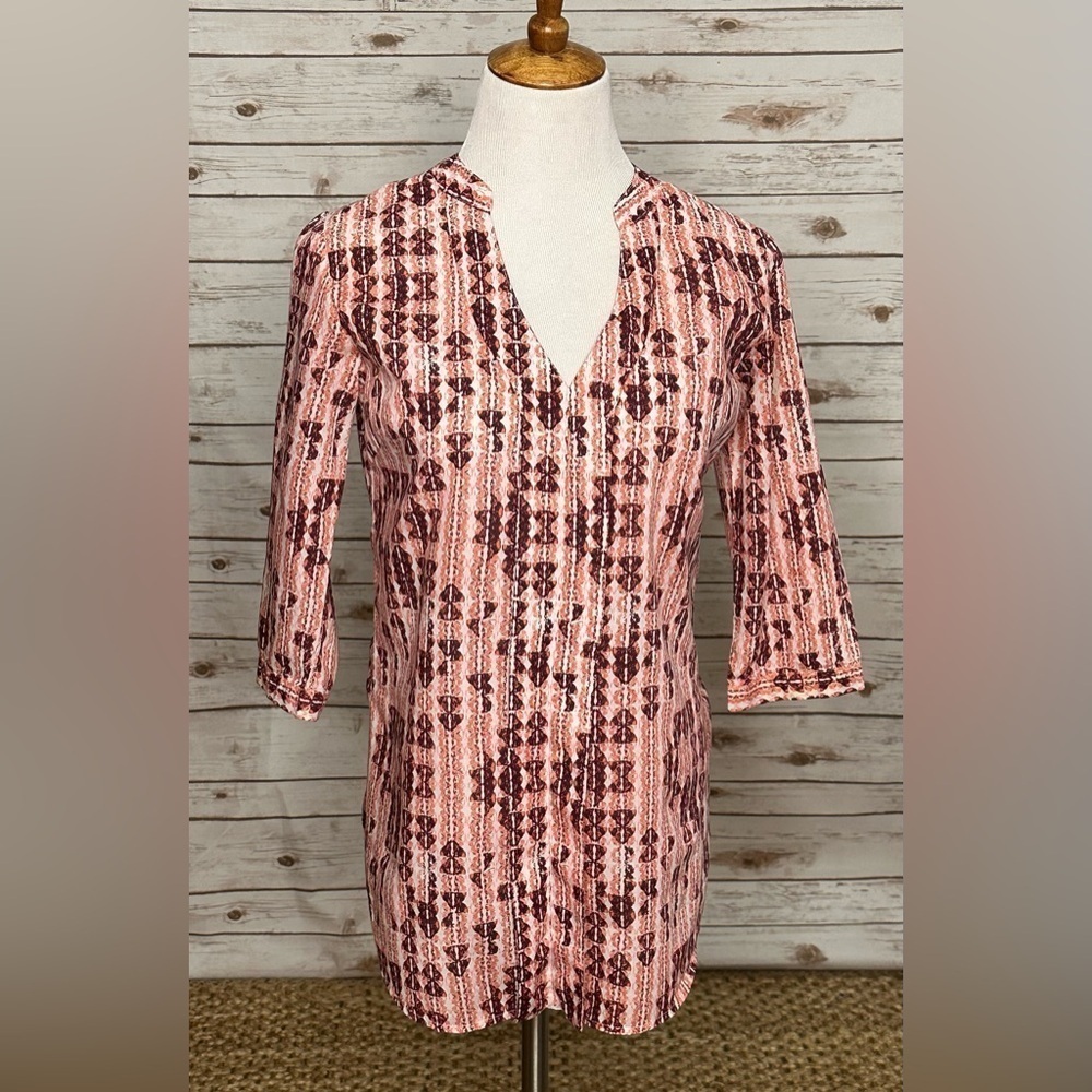 Patagonia Sedum coral/burgundy pullover tunic